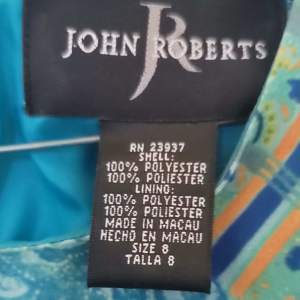 Chic Blue Patterned Mini Dress - image 2